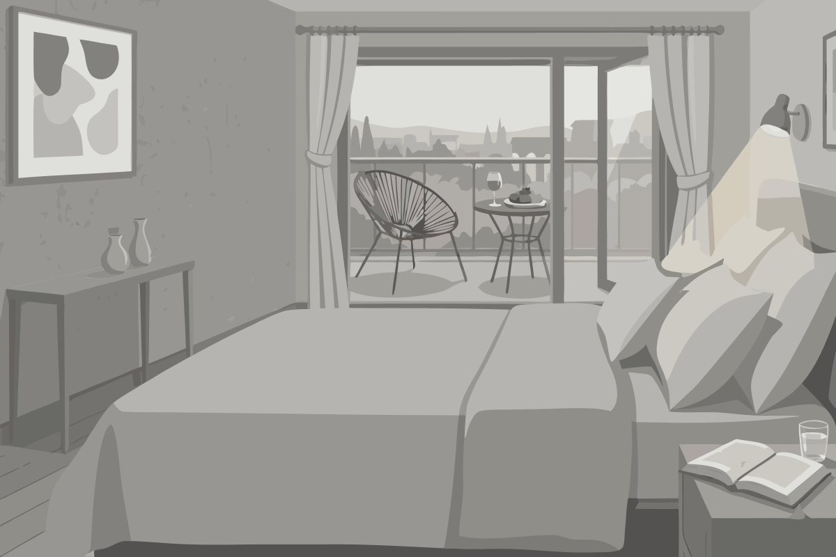 Hahnenkamm Doppelzimmer mit Balkon